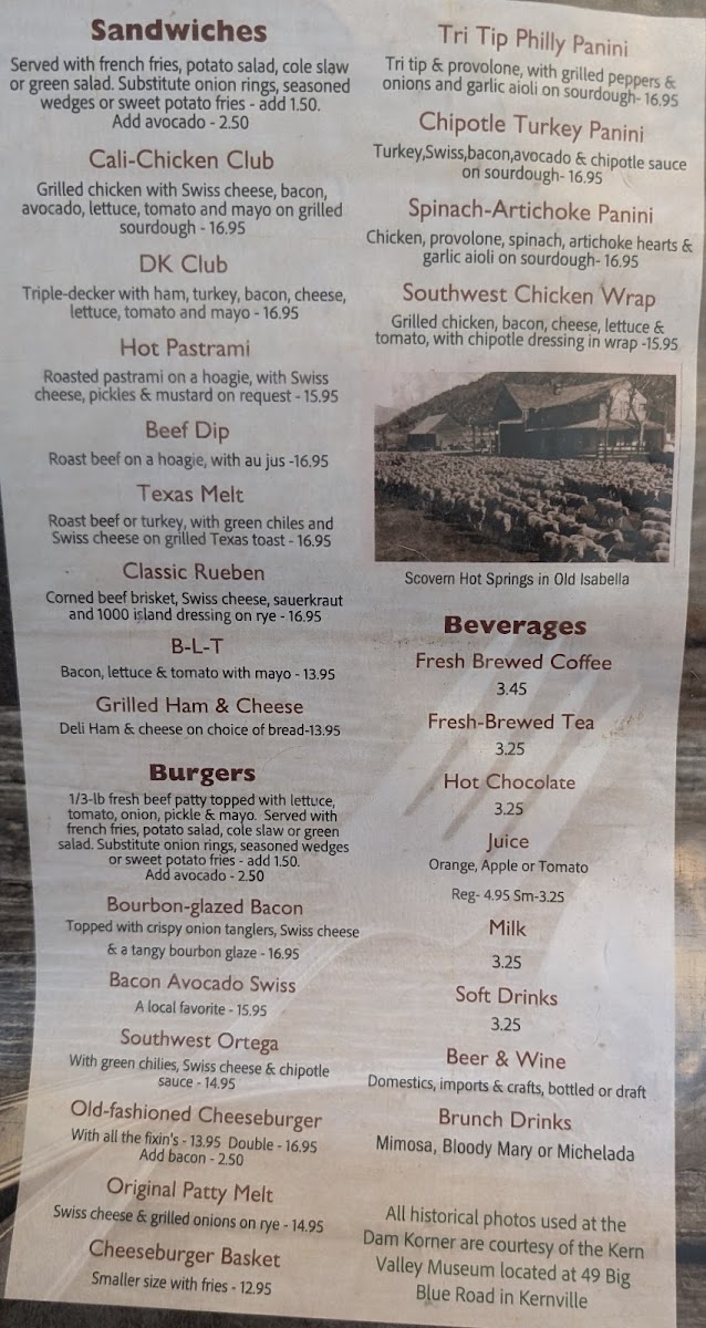 Dam Korner Menu - Image 3